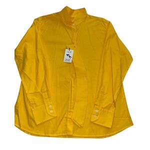 Maze Equestrian Apparel English Show Shirt Yellow Men's 18/42 XL MSRP 105 Riding